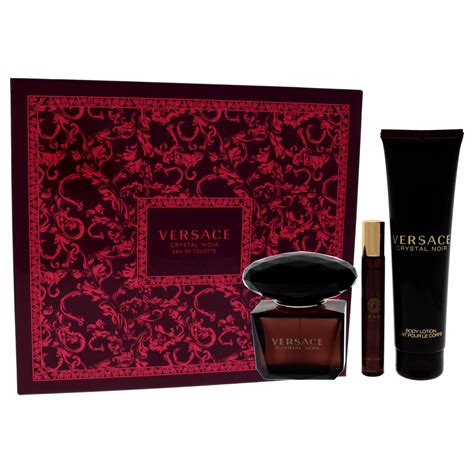 versace crystal noir perfume set